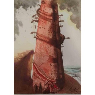 Salvador Dali, Tower of Babel, Lithograph, 1964 For Sale