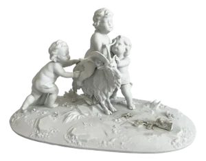 Trio of Putti, 18th Century, Bisque