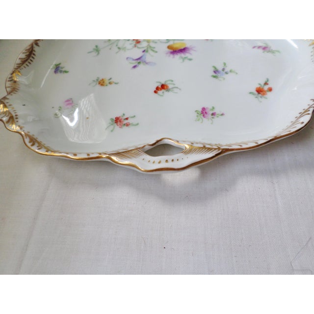 Dresden Porcelain Dresden Porcelain "Malmaison" Tray For Sale - Image 4 of 11