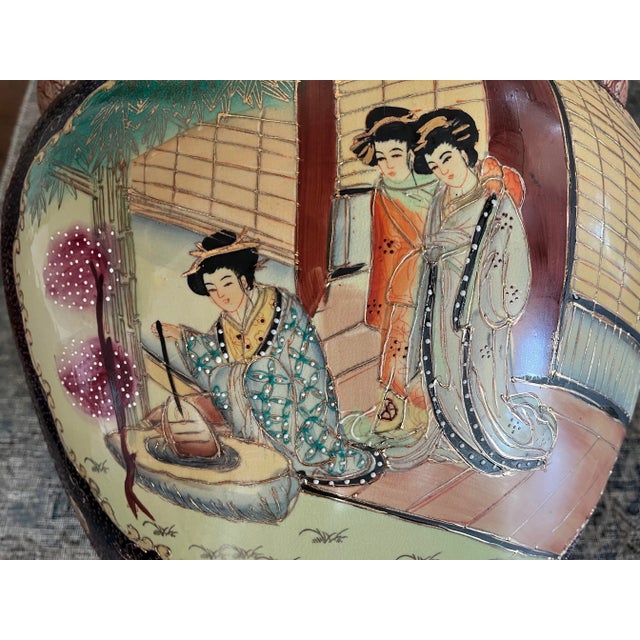Vintage Large Oriental Fishbowl Urn For Sale - Image 4 of 11