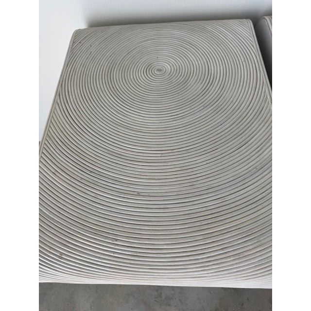 1970s Vintage Gabriella Crespi Style Pencil Reed Nightstands – Pair For Sale - Image 14 of 17