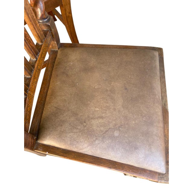 Antique Barley Twist Dining Chairs in Oak, 1900, Set of 2 For Sale - Image 10 of 11