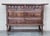 20th century Spanish antique walnut console sofa table with the four drawers and original iron hardware. You can use like...