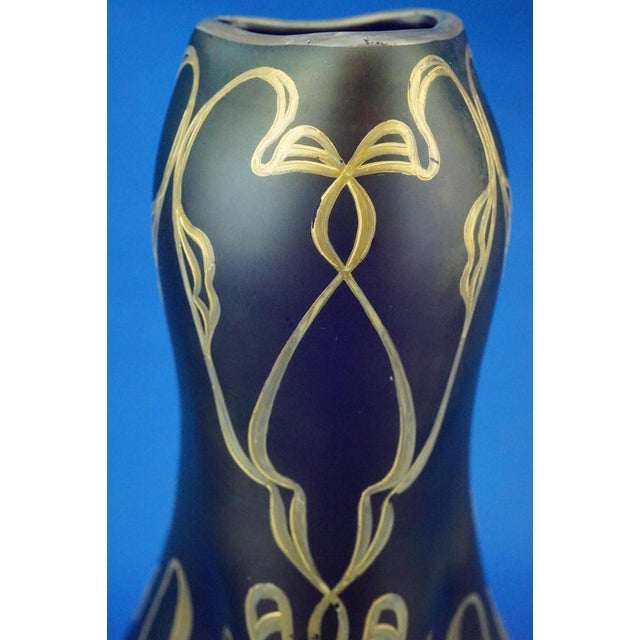 Purple Blown Glass Vase with Gold Decorations by Julius Camillo De Maess, 1890s For Sale - Image 10 of 18