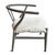 White Goat Grey U Back Arm Chair For Sale In Los Angeles - Image 6 of 7