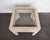 Teselated Travertine Stone Marble and Glass Side Table For Sale - Image 9 of 11
