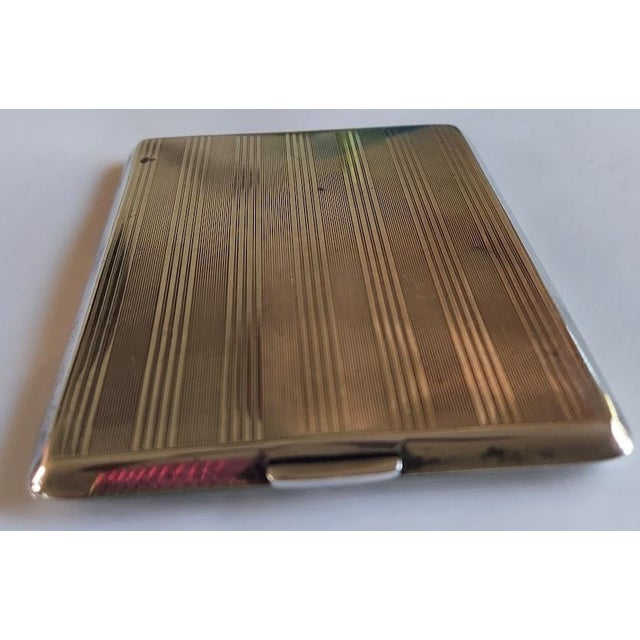 Early 20th Century Early 20th Century Art Deco R. Blackinton Sterling Silver Cigarette Case, U S Navy Family Provenance For Sale - Image 5 of 11