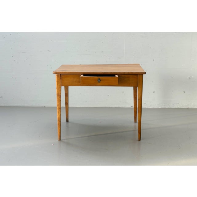 Biedermeier Table in Cherry Wood with Drawer, 1800s For Sale - Image 9 of 18