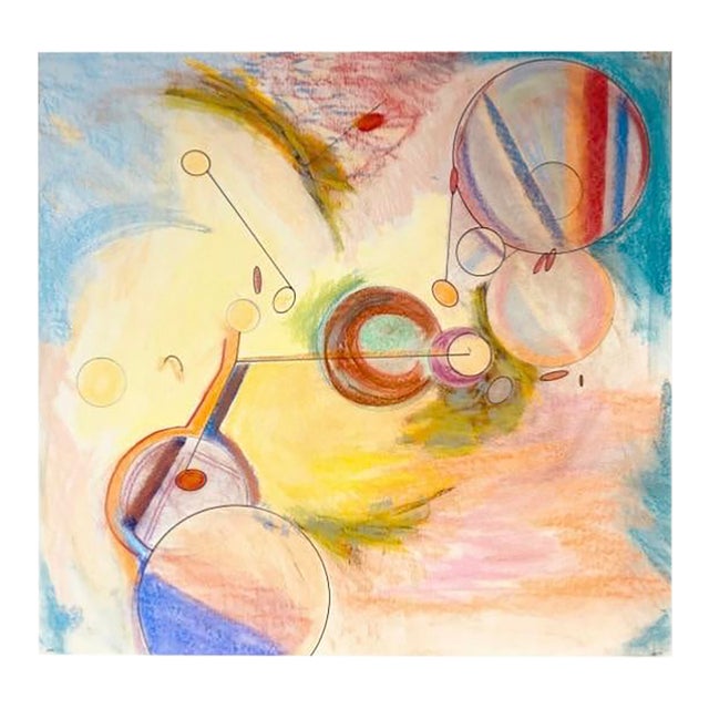 Abstract Celestial Vocabulary in Pastels on Paper by Erik Sulander For Sale