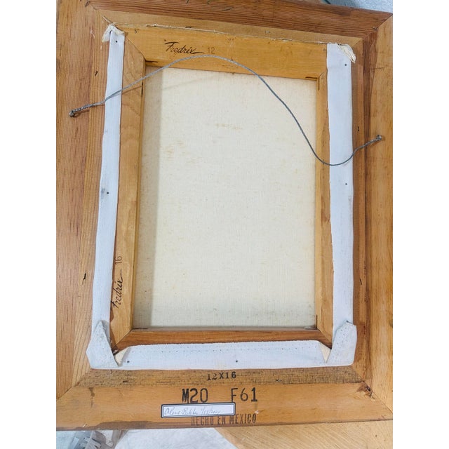 Cream Vintage Floral Oil on Canvas Painting, Framed For Sale - Image 8 of 9