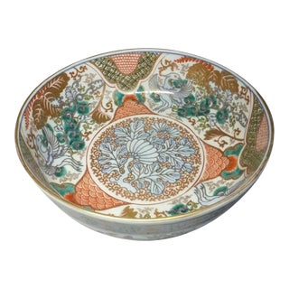 19th Century Japanese Painted Porcelain Imari Punch Bowl For Sale