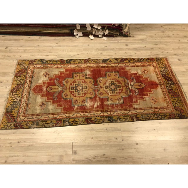 Tribal Anatolian Vintage Distressed Rug - 2′10″ × 6′1″ For Sale - Image 6 of 11