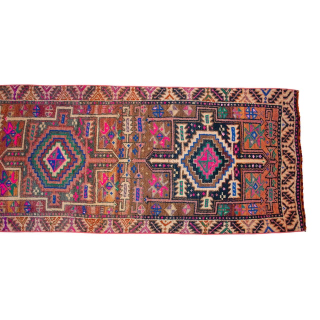 1970s Vintage Purple Hand Knotted Runner Rug - 2′10″ × 12′ For Sale - Image 10 of 12