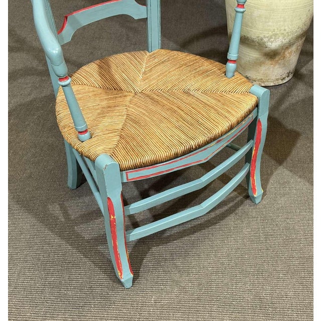 Rustic Beechwood Armchairs with Straw Seats, 1930s, Set of 2, in Good conditions. Designed 1920 to 1949