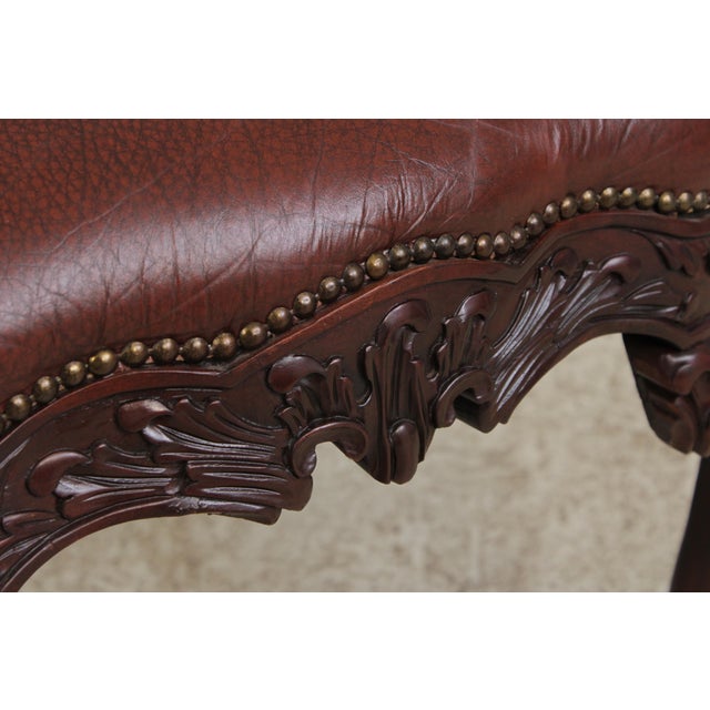 Set of 4 Maitland Smith Georgian Mahogany Armchairs For Sale - Image 10 of 17