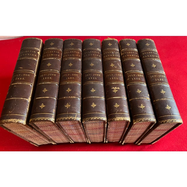Fine Leather Bindings - Civil War Era Books - Eclectic Magazine Published in New York City - 7 Volumes For Sale In New York - Image 6 of 11