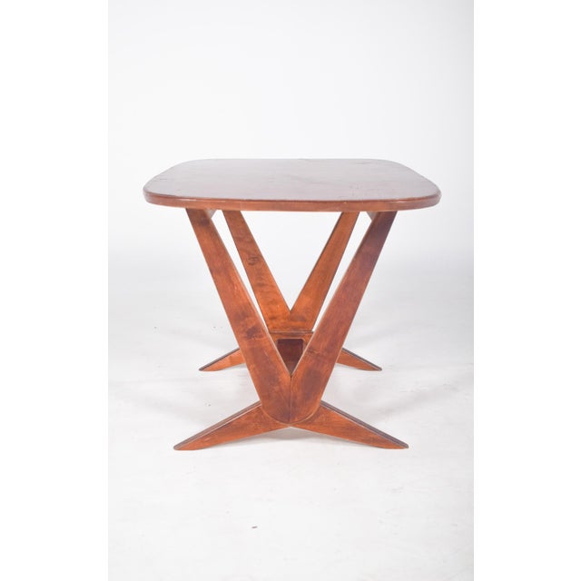 Rectangular Coffee Table with V-Shaped Legs, 1950s For Sale - Image 6 of 9