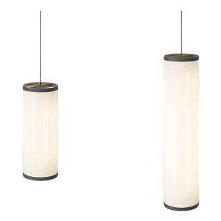 Black 30/76 - 30/126 Isol Suspension Lamp by David Thulstrup for Astep, Set of 2 For Sale