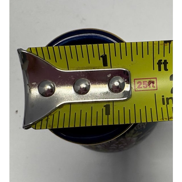 Pair Vintage Kutani Bud Vases Cobalt Blue Gold Rim Japanese Porcelain Mini Vases Floral Rickshaw Cart Made in Japan For Sale In Indianapolis - Image 6 of 7