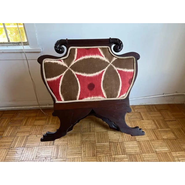 Mid 19th Century Antique Empire Style Mahogany Carved Clawfoot Armchair For Sale In Washington DC - Image 6 of 11