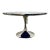 Caracole Mid-Century Modern Inspired a Whisper of Gold Round Semper Tulip Dining Table For Sale