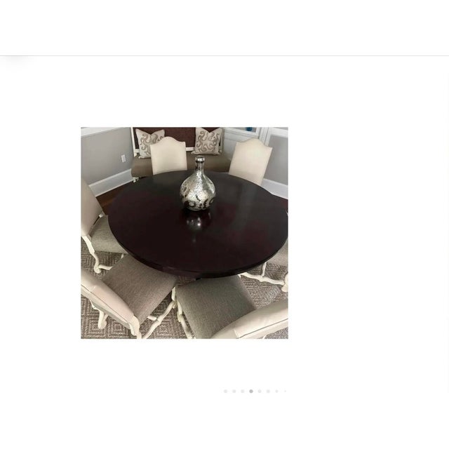 Textile Drexel Heritage Leather Dining Chairs With Multicolor Tweed Woven Fabric For Sale - Image 7 of 12