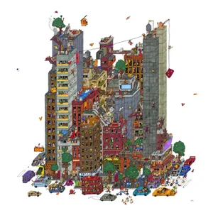 Guillaume Cornet, All the Cheese in NYC, Ink on Paper, 2023