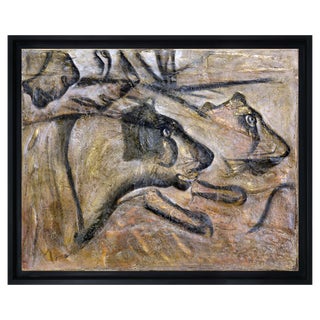 Lola Vitelli, Leonesse, Sculpted and Painted Mixed Media on Canvas, 2021, Framed For Sale