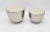 Superb Set of MCM Bitossi Italian Platinum Silver Ripple Glaze Ceramic Vases Measurements: Vase 1: 6"H x 7.25"W Opening x...