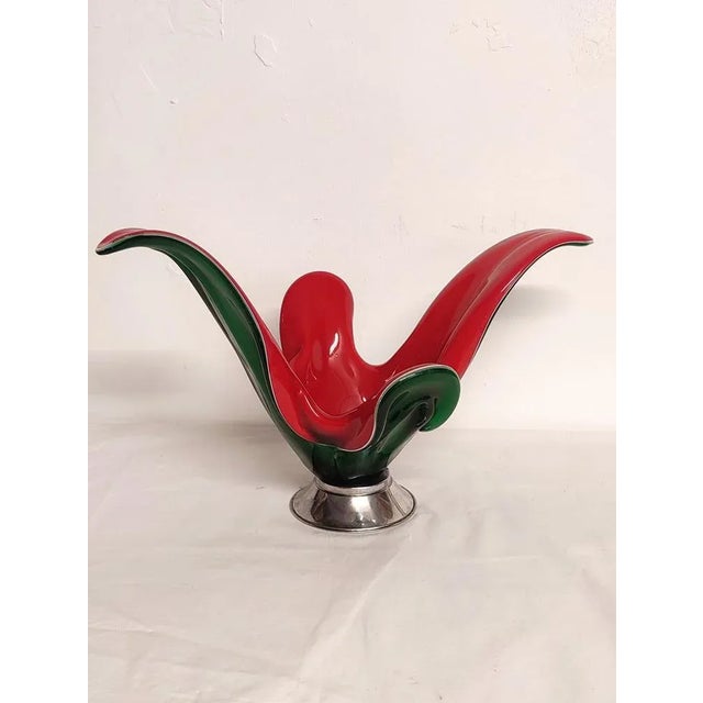 Vintage Italian Crystal Centerpiece, 1970s For Sale - Image 10 of 12