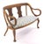 Art Nouveau Vintage Neoclassical Revival Lyre Arm Wood Settee Bench For Sale - Image 3 of 10