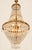 Antique Crystal Chandelier with Patinated Bronze Frame, 1890s For Sale - Image 3 of 5