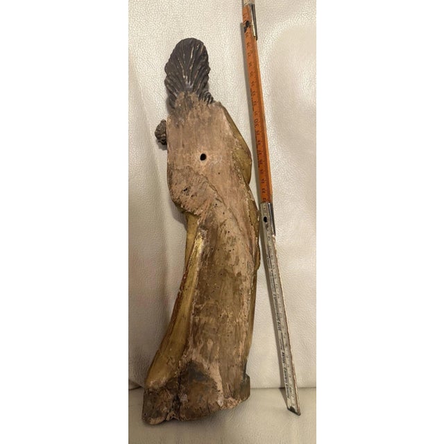 Late Gothic Carved Madonna and Child Figure For Sale - Image 4 of 13