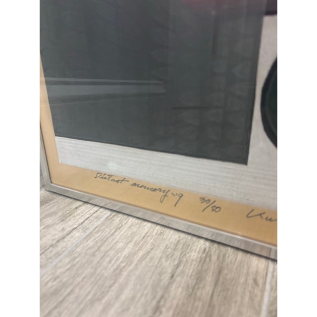 Paper “Distant Memory” Wood Block Print by Japanese Artist Kunihiro Amano, 1968 For Sale - Image 7 of 8