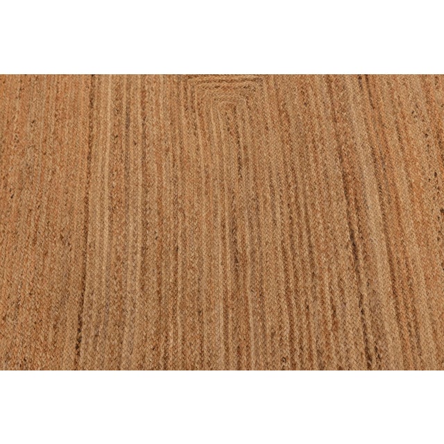 9'x12' Olive Green Scallop Jute Hand Made Rug For Sale - Image 10 of 11