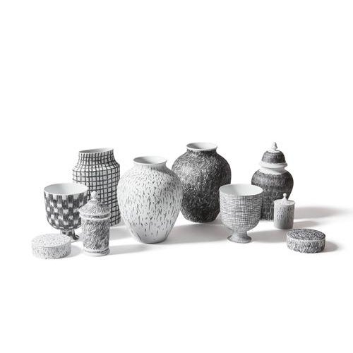 Formafantasma Post Scriptum Cachepot Black Scacchi Vase from Cassina For Sale - Image 11 of 15