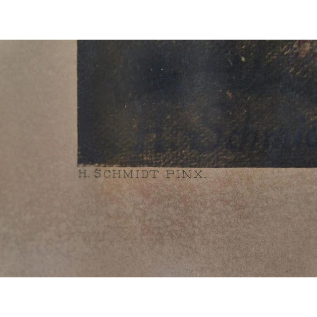 H. Schmidt, Mittag in Der Heide, Heliogravure under Glass, Framed For Sale - Image 9 of 12