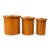 Vintage Scandinavian Style Turned Wood Canister Set – Set of 3 Danish Modern Kitchen Containers For Sale