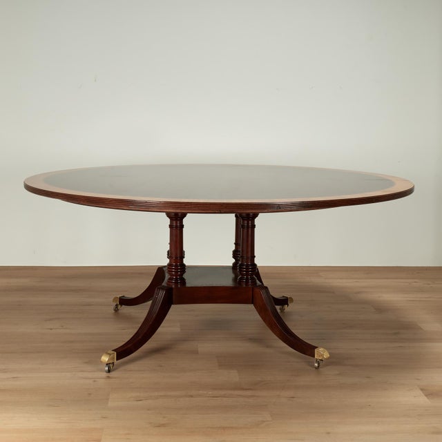 Large Round Regency Style Dining Table For Sale - Image 4 of 18
