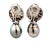 18K White Gold South Sea Gray Pearl & 3 Carat Diamond Earrings For Sale - Image 4 of 6