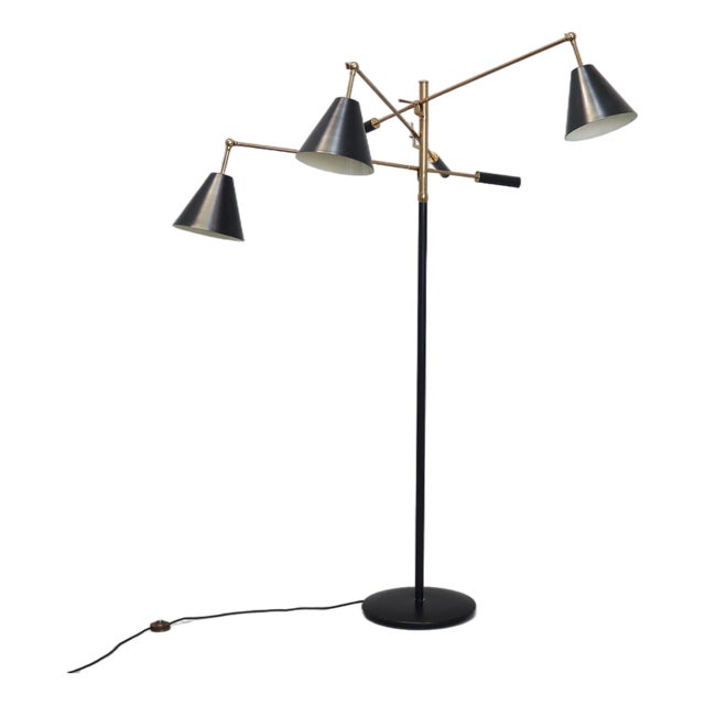 Triennale Floor Lamp by Angello Lelii for Arredoluce, 1950 For Sale