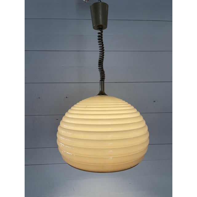 Brown Vintage Adjustable Hanging Lamp in Plastic from Meblo, 1960s For Sale - Image 8 of 8