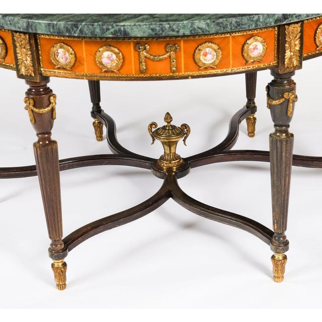 Vintage Ormolu Mounted Coffee Table with Marble Top in the style of H&L Epstein, 1950s For Sale - Image 9 of 18