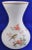 Metal Large Vintage Pink & White Satin Glass Birds & Flowers Gold Trim Flower Vase For Sale - Image 7 of 10
