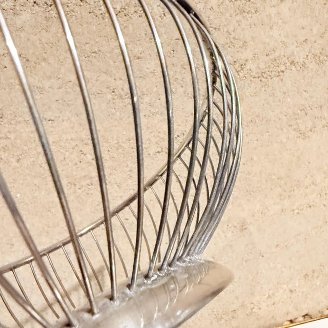 Silver Italy Mid Century Modern Small Nickel Silver Basket For Sale - Image 8 of 9