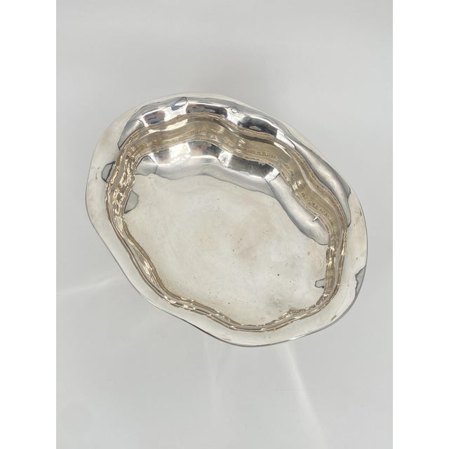 Large Antique 800 Silver Bowl on Lion Feet, Germany For Sale - Image 5 of 14