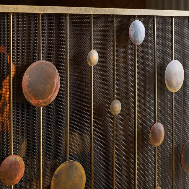 Striker Mid Century Modern Fireplace Screen For Sale In Dallas - Image 6 of 9