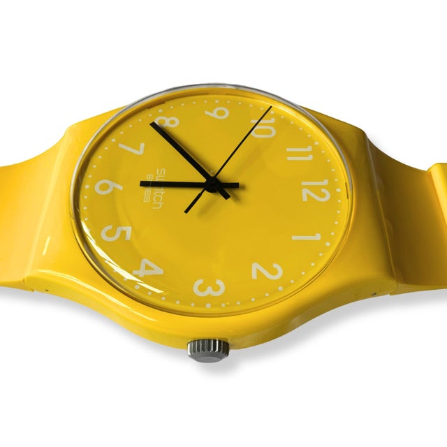 Vintage Swatch Maxi “Lemon Time” Wall Clock For Sale - Image 4 of 10