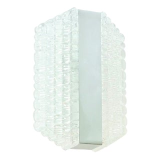 Mid-Century Modern Glass and Chrome Wall Sconce from Kaiser Leuchten, Germany, 1960s For Sale
