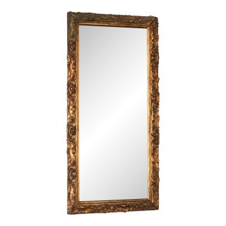 Handcrafted Antique Rococo Full-Length Mirror Belgium, 1900 For Sale
